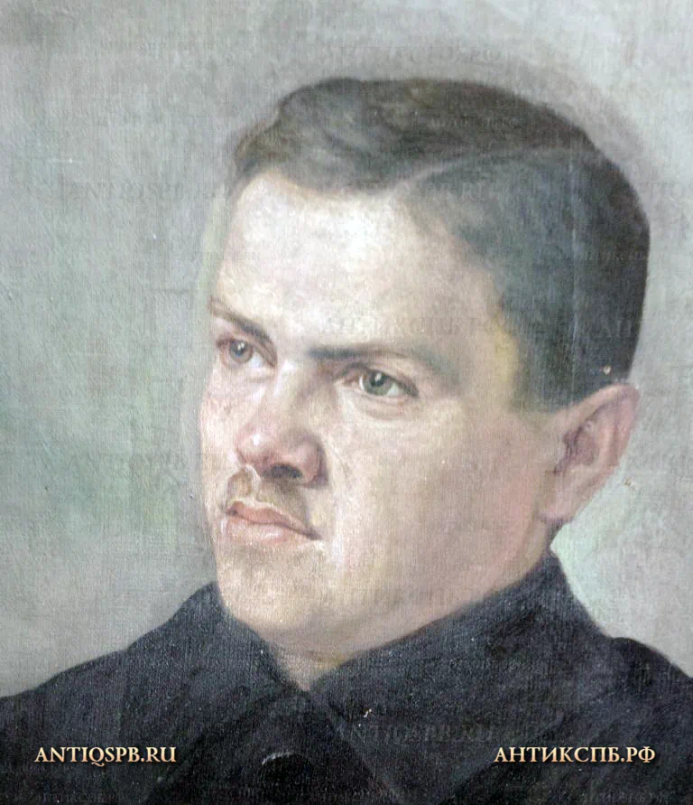 Картина старинная "Мужской портрет". Холст, масло. Перв. пол. ХХ века. №19133.2